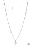 Paparazzi VINTAGE VAULT "Really Refined" Silver Lanyard Necklace & Earring Set Paparazzi Jewelry