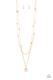 Paparazzi "Sparkle Of The Day" Gold Lanyard Necklace & Earring Set Paparazzi Jewelry