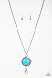 Paparazzi "Desert Equinox" Blue Lanyard Necklace & Earring Set Paparazzi Jewelry