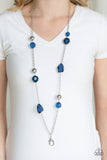 Paparazzi "Royal Roller" Blue Lanyard Necklace & Earring Set Paparazzi Jewelry