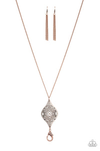 Paparazzi "Totally Worth The TASSEL" Copper Lanyard Necklace & Earring Set Paparazzi Jewelry