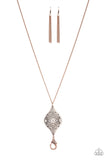 Paparazzi "Totally Worth The TASSEL" Copper Lanyard Necklace & Earring Set Paparazzi Jewelry