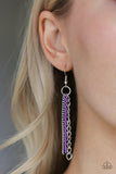 Paparazzi "Industrial Vibrance" Purple Lanyard Necklace & Earring Set Paparazzi Jewelry