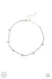 Paparazzi "What a Stunner" White Choker Necklace & Earring Set Paparazzi Jewelry