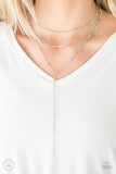 Paparazzi "Think Like A Minimalist" Silver Choker Necklace & Earring Set Paparazzi Jewelry