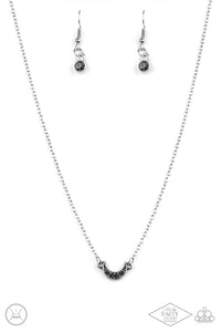 Paparazzi "Promise The Moon" Silver Choker Necklace & Earring Set Paparazzi Jewelry