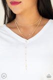 Paparazzi "Think Like A Minimalist" Gold Choker Necklace & Earring Set Paparazzi Jewelry