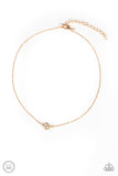 Paparazzi "Modest Shine" Gold Choker Necklace & Earring Set Paparazzi Jewelry