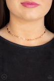 Paparazzi "Inner Spotlight" Rose Gold Choker Necklace & Earring Set Paparazzi Jewelry