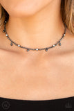 Paparazzi "What a Stunner" Black Choker Necklace & Earring Set Paparazzi Jewelry