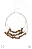 Paparazzi "Eco Goddess" Brown Choker Necklace & Earring Set Paparazzi Jewelry