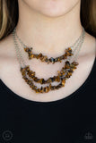 Paparazzi "Eco Goddess" Brown Choker Necklace & Earring Set Paparazzi Jewelry