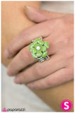 Paparazzi "Fluidly Flowering - Green " ring Paparazzi Jewelry