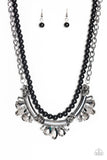 Paparazzi "Bow Before The Queen" Black Necklace & Earring Set Paparazzi Jewelry