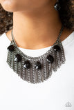 Paparazzi "Vixen Conviction" Black Necklace & Earring Set Paparazzi Jewelry