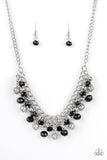 Paparazzi VINTAGE VAULT "Party Spree" Black Necklace & Earring Set Paparazzi Jewelry