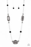 Paparazzi "Crystal Charm" Black Necklace & Earring Set Paparazzi Jewelry