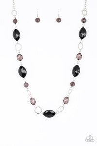 Paparazzi "Shimmer Simmer" Black Necklace & Earring Set Paparazzi Jewelry