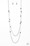 Paparazzi "Sparkle Of The Day" Black Necklace & Earring Set Paparazzi Jewelry