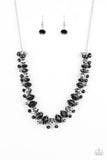 Paparazzi VINTAGE VAULT "BRAGs To Riches" Black Necklace & Earring Set Paparazzi Jewelry