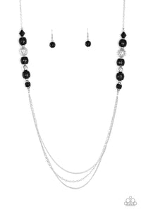 Paparazzi VINTAGE VAULT "Native New Yorker" Black Necklace & Earring Set Paparazzi Jewelry