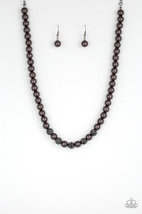 Paparazzi "Posh Boss" Black Necklace & Earring Set Paparazzi Jewelry