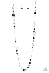 Paparazzi VINTAGE VAULT "Serenely Springtime" Black Necklace & Earring Set Paparazzi Jewelry