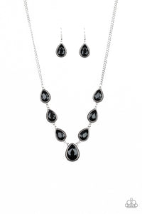 Paparazzi "Socialite Social" Black Necklace & Earring Set Paparazzi Jewelry