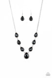 Paparazzi "Socialite Social" Black Necklace & Earring Set Paparazzi Jewelry