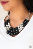 Paparazzi VINTAGE VAULT "Dream Pop" Black Necklace & Earring Set Paparazzi Jewelry