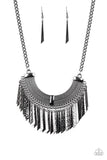 Paparazzi "Impressively Incan" Black Necklace & Earring Set Paparazzi Jewelry