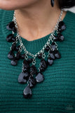 Paparazzi VINTAGE VAULT "Irresistible Iridescence" Black Necklace & Earring Set Paparazzi Jewelry