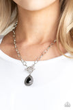 Paparazzi "Sheen Queen" Black Necklace & Earring Set Paparazzi Jewelry