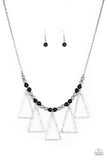 Paparazzi VINTAGE VAULT "Terra Nouveau" Black Necklace & Earring Set Paparazzi Jewelry