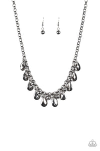 Paparazzi VINTAGE VAULT "Stage Stunner" Black Necklace & Earring Set Paparazzi Jewelry