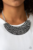 Paparazzi "Powerful Prowl" Black Necklace & Earring Set Paparazzi Jewelry