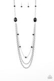 Paparazzi "Dare to Dazzle" Black Necklace & Earring Set Paparazzi Jewelry