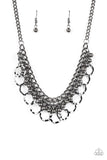 Paparazzi "Ring Leader Radiance" Black Necklace & Earring Set Paparazzi Jewelry