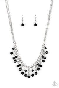 Paparazzi VINTAGE VAULT "Regal Refinement" Black Necklace & Earring Set Paparazzi Jewelry