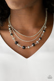 Paparazzi "Tour de Demure" Black Necklace & Earring Set Paparazzi Jewelry