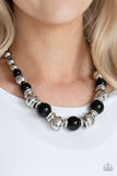 Paparazzi VINTAGE VAULT "Hollywood HAUTE Spot" Black Necklace & Earring Set Paparazzi Jewelry