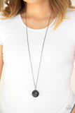 Paparazzi VINTAGE VAULT "Dauntless Diva" Black Necklace & Earring Set Paparazzi Jewelry