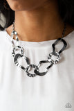 Paparazzi "Capital Contour" Black Necklace & Earring Set Paparazzi Jewelry