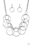 Paparazzi "Circa de Couture" Black Necklace & Earring Set Paparazzi Jewelry
