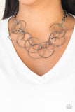 Paparazzi "Circa de Couture" Black Necklace & Earring Set Paparazzi Jewelry