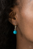 Paparazzi VINTAGE VAULT "Everyday Eye Candy" Blue Necklace & Earring Set Paparazzi Jewelry