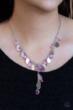 Paparazzi VINTAGE VAULT "Sailboat Sunsets" Purple Necklace & Earring Set Paparazzi Jewelry