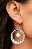 Paparazzi "The Icon-ista" FASHION FIX White Earrings Paparazzi Jewelry