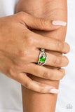 Paparazzi "Couldnt Care FLAWLESS" Green Ring Paparazzi Jewelry