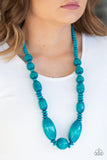 Paparazzi VINTAGE VAULT "Summer Breezin" Blue Necklace & Earring Set Paparazzi Jewelry